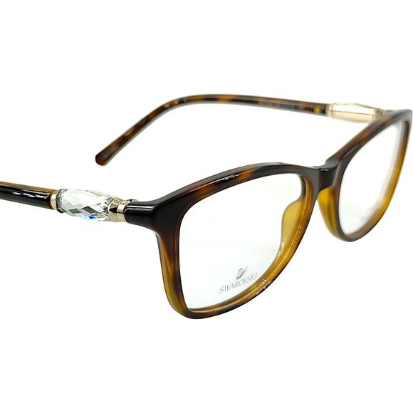 Swarovski SK5336 Womens Plastic Eyeglass Frame 052 Dark Havana 53-16